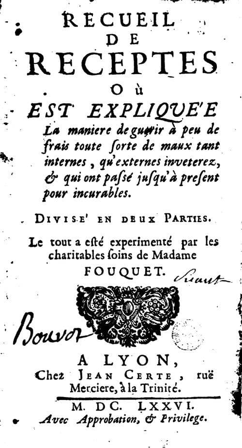 Recueil de recettes - Madame Fouquet Recueil de recettes - Madame Fouquet