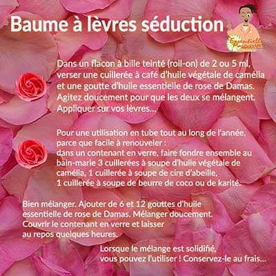 Baume à lèvres huiles essentielles Baume à lèvres huiles essentielles